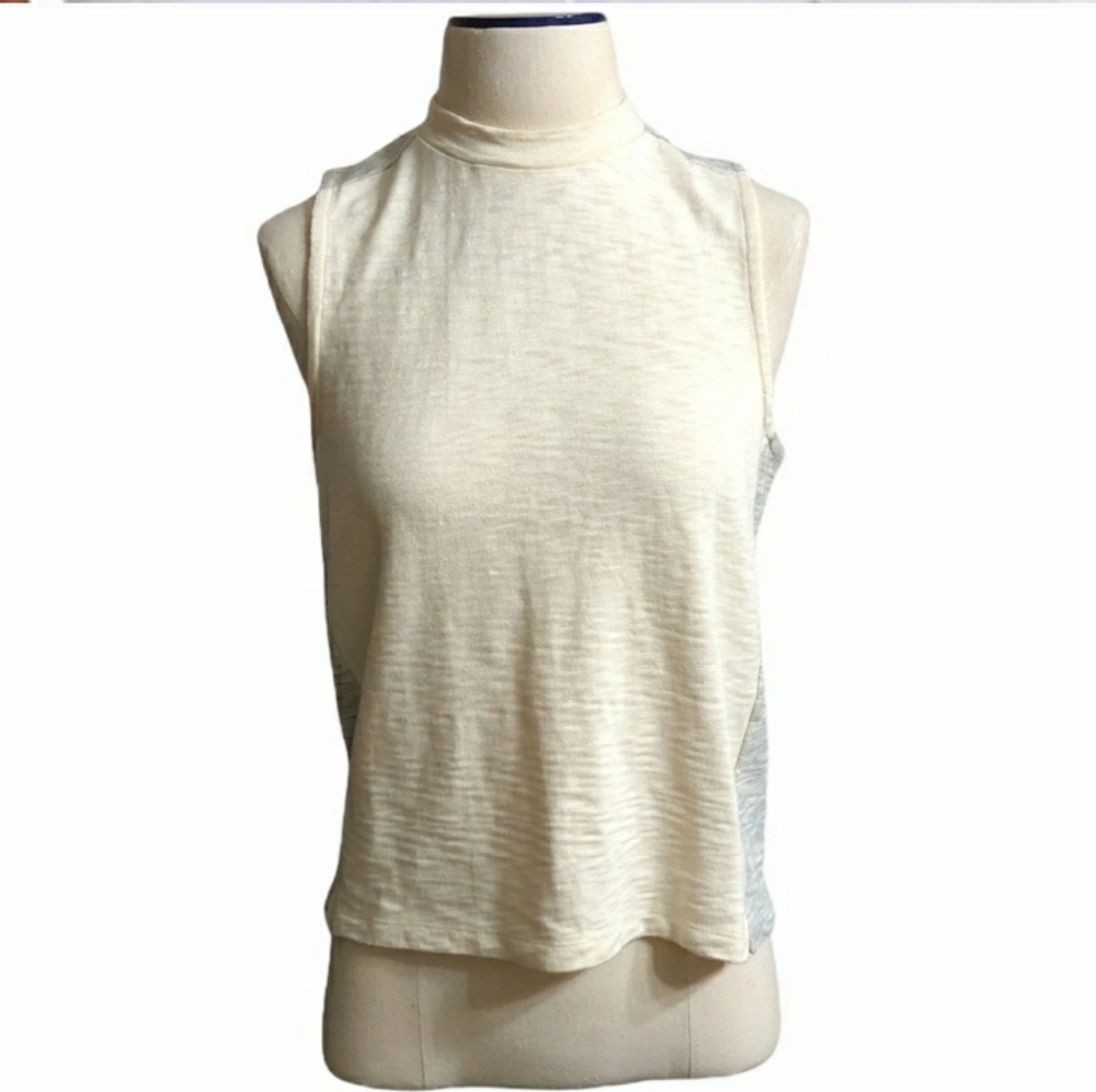 MADEWELL Multicolor Mixtape Color Block Mock Neck Tank Top/Cami. Sz Small